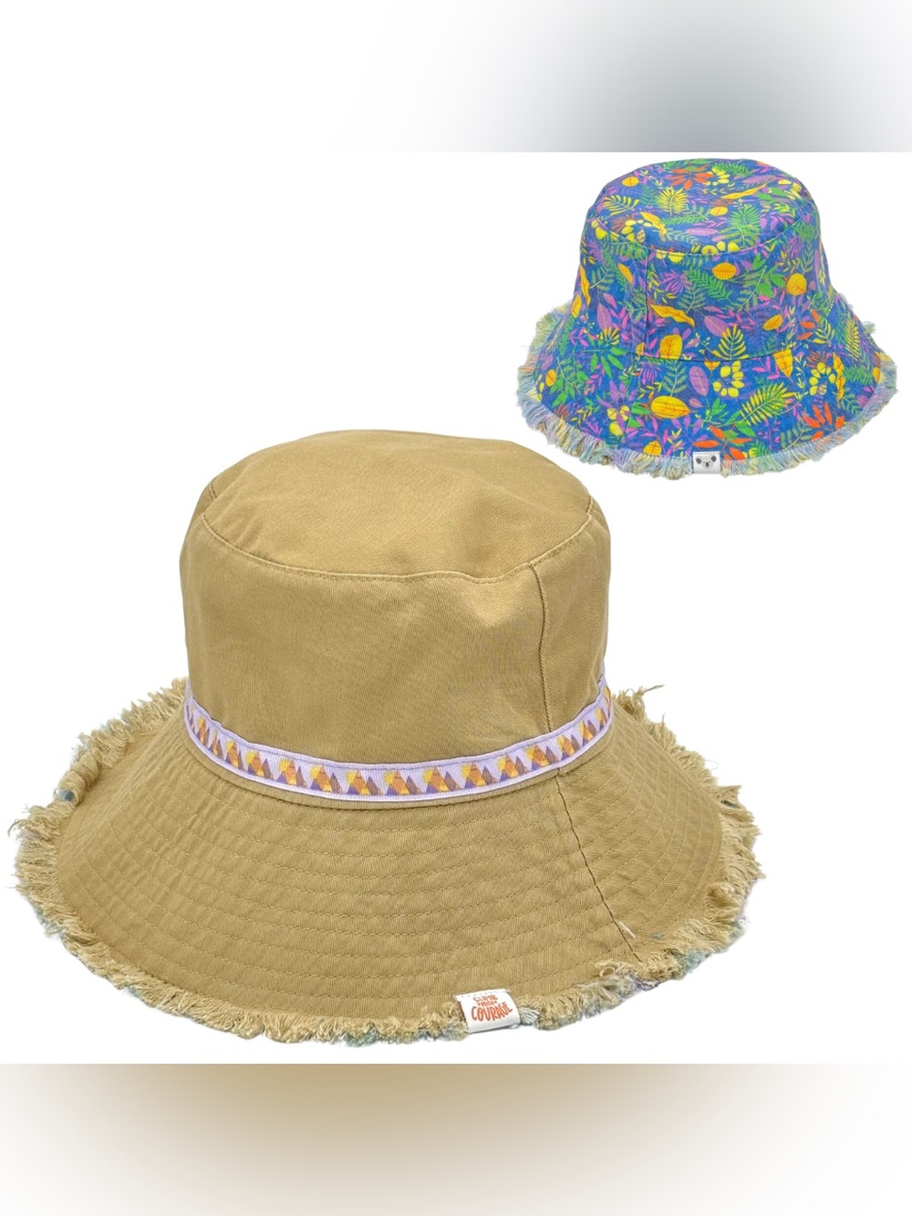 Little Brownie Bakers Reversible Bucket Hat Girls Youth Floral Cottagecore Camp